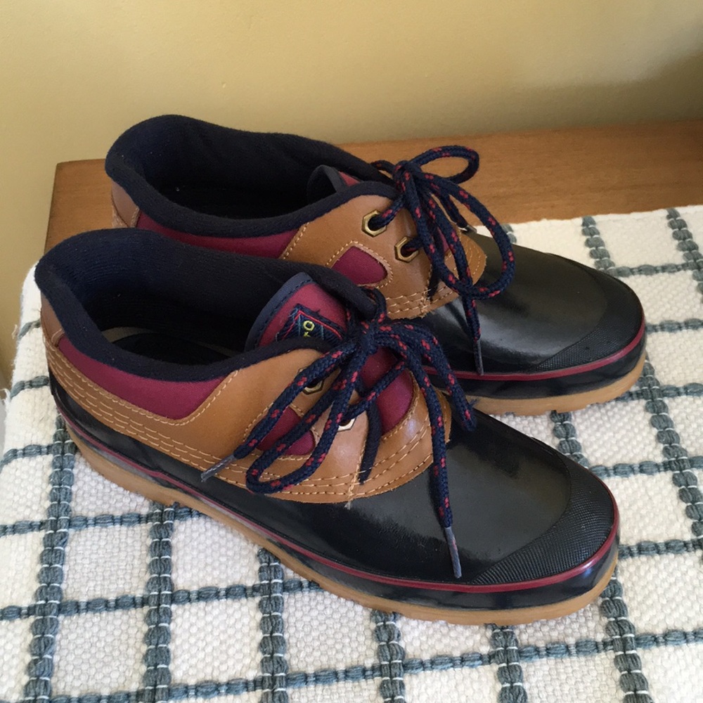 Sporto low cut duck boots red/blue